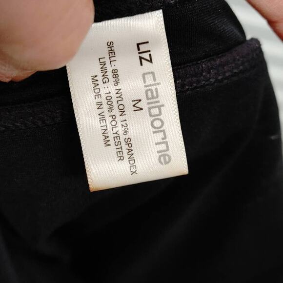 Liz Claiborne Swim Skirt Built In Black Medium - Picture 6 of 6